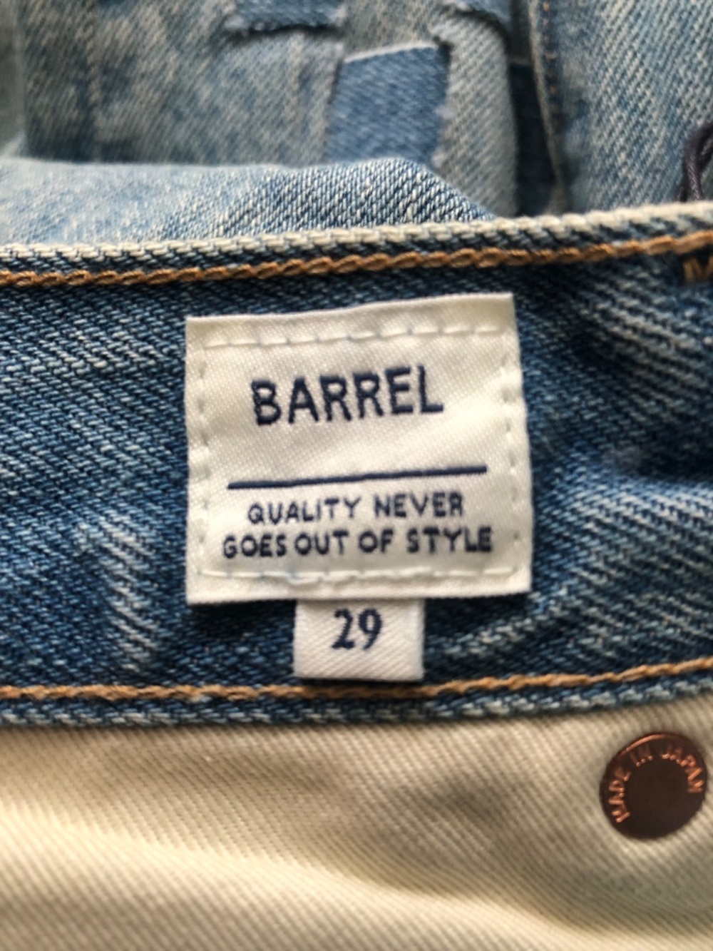 Levi's Premium Blue Label Barrel Jeans Size 29 NEW - Picture 11 of 15
